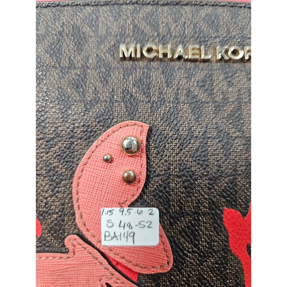 Michael Kors MK Limited Edition Butterfly Crossbody Bag Monogram Logo Gold Chain - Picture 9 of 9